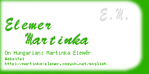 elemer martinka business card
