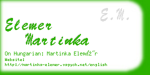 elemer martinka business card